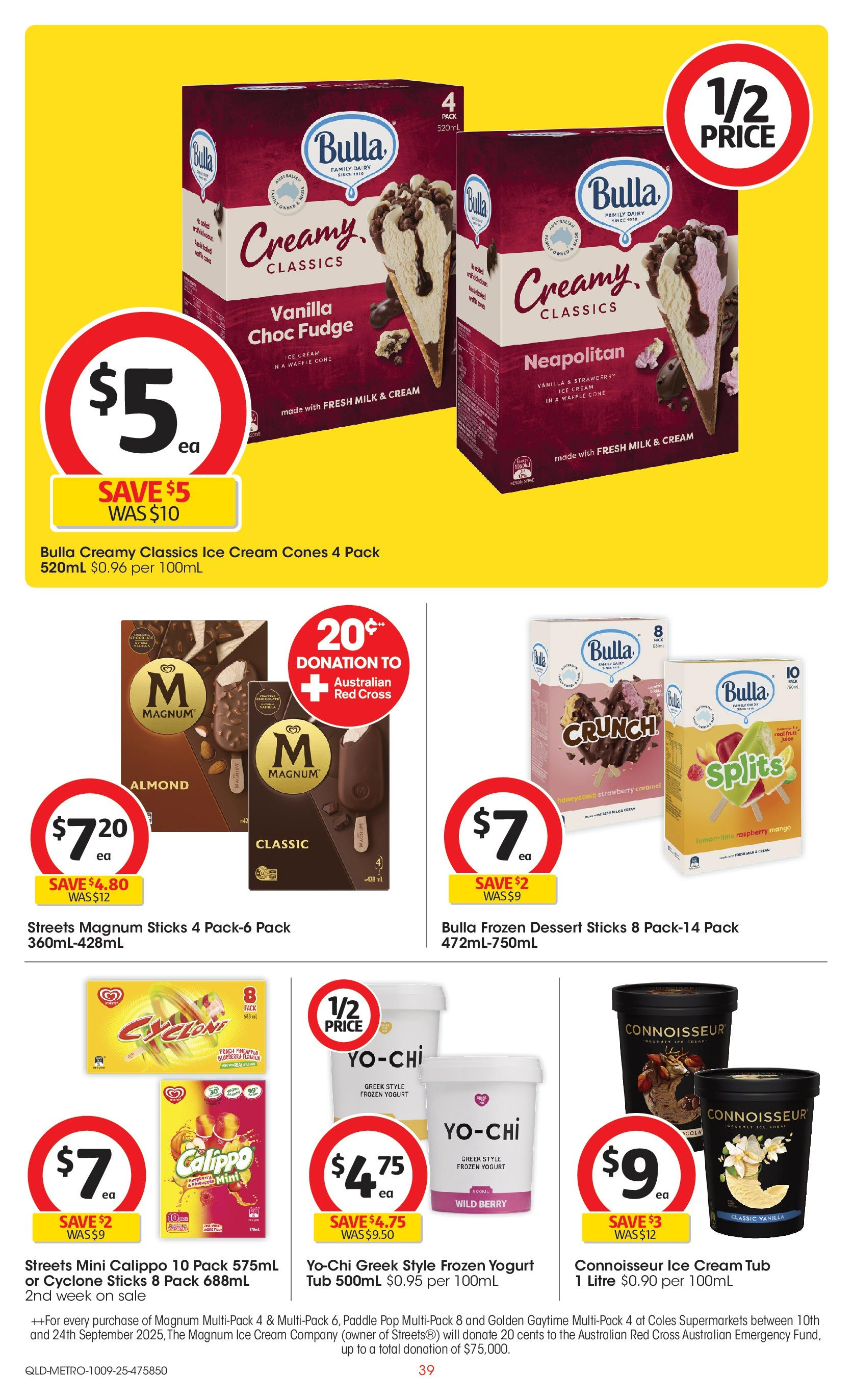 Coles catalogue from 10/09/2025 > Big discounts | Page: 39 | Products: Dairy, Juice, Cream, Ice cream Coles catalogue valid from 10/09/2025 > Online Australia | Page: 39 | Products: Dairy, Juice, Cream, Ice cream