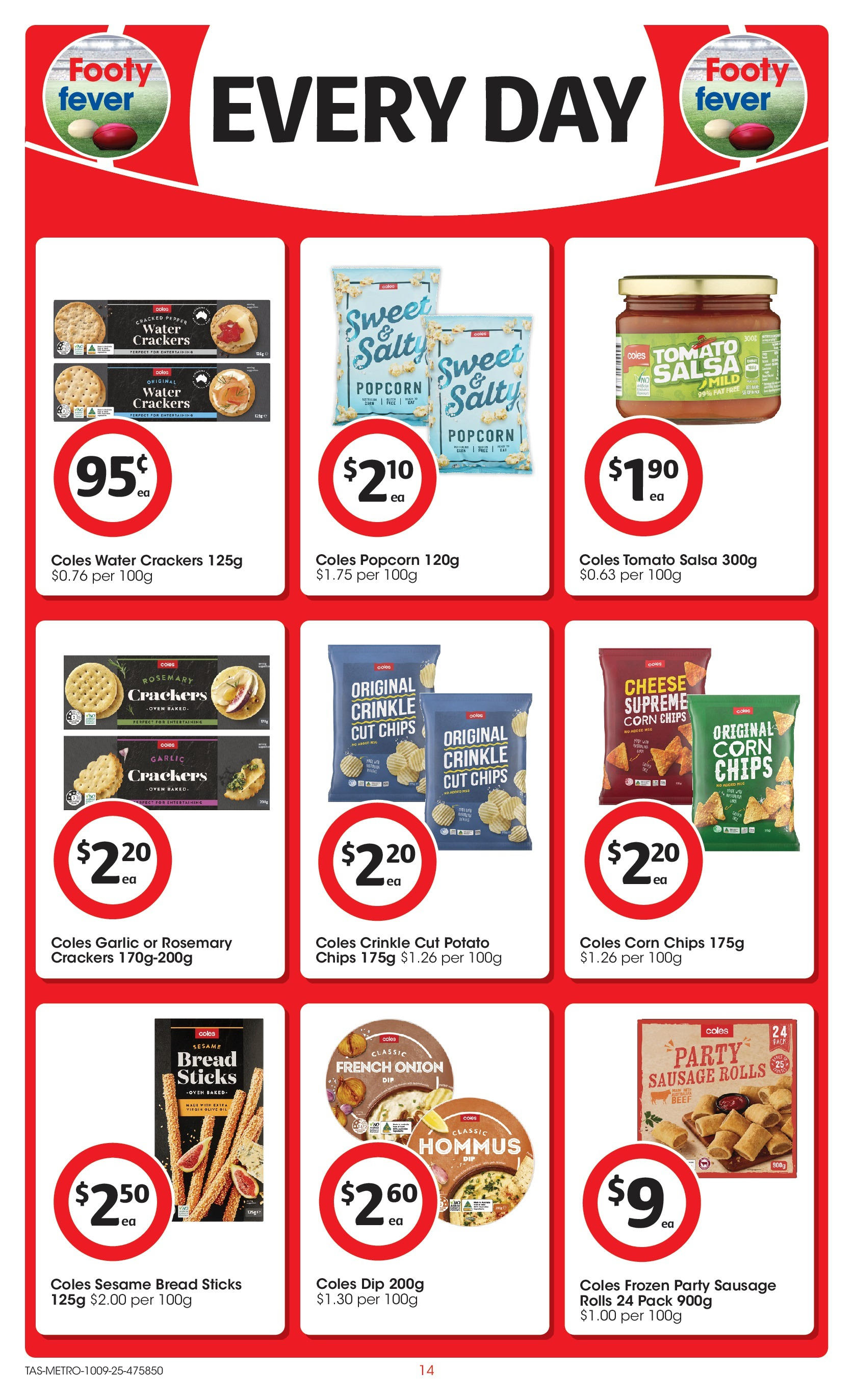 ﻿﻿Coles catalogue valid from 10/09/2025 > Online Australia | Page: 14 | Products: Bread, Chips, Popcorn, Water