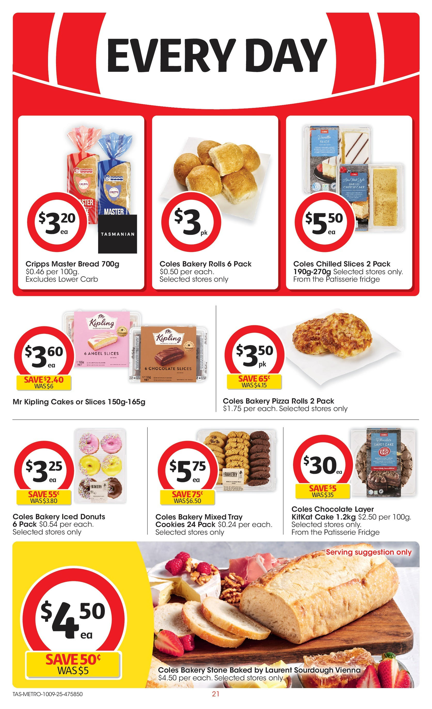 ﻿﻿Coles catalogue valid from 10/09/2025 > Online Australia | Page: 21 | Products: Bread, Chocolate, Pizza, Fridge
