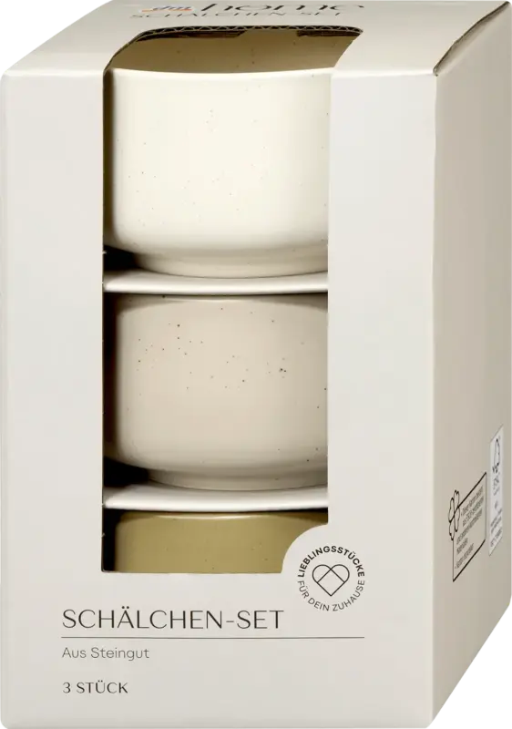 dm home Schälchen-Set aus Steingut 3tlg
