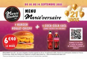 Menu Marie’Versaire