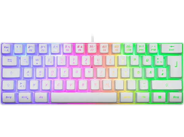 ISY IGK 3500 Gaming Tastatur, USB-A, Tenkeyless, qwertz, RGB, Weiß