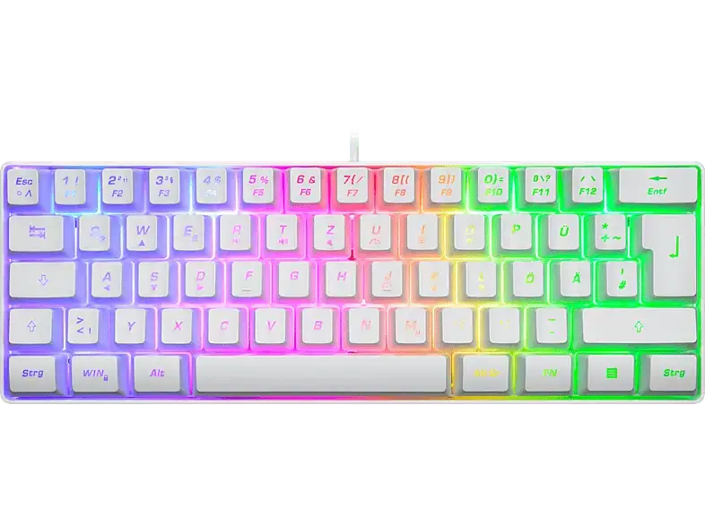 ISY IGK 3500 Gaming Tastatur, USB-A, Tenkeyless, qwertz, RGB, Weiß