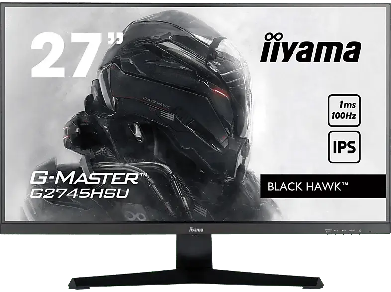 IIYAMA G-Master G2745HSU-B2 27 Zoll Monitor, Full-HD, 1 ms Reaktionszeit, 300 cd/m², 100 Hz, Schwarz