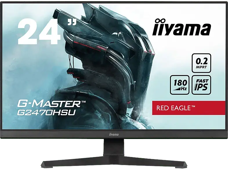 IIYAMA G-Master G2470HSU-B6 23,8 Zoll Monitor, Full-HD, 0,2 ms Reaktionszeit, 300 cd/m², 180 Hz, Schwarz
