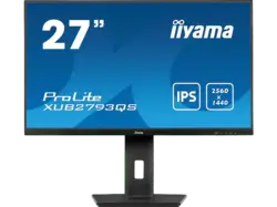 IIYAMA ProLite XUB2793QS-B7 27 Zoll Monitor, QHD, 1 ms Reaktionszeit, 300 cd/m², 100 Hz, Schwarz