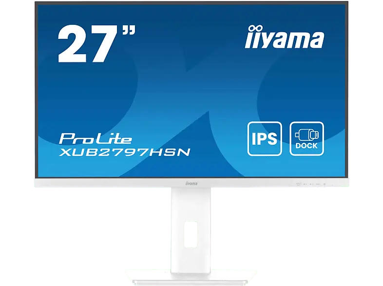 IIYAMA ProLite XUB2797HSN-W2 27 Zoll Monitor, Full-HD, 1 ms Reaktionszeit, 300 cd/m², 100 Hz, Weiß