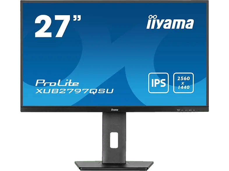 IIYAMA ProLite XUB2797QSU-B2 27 Zoll Business Monitor, QHD, 1 ms Reaktionszeit, 300 cd/m², 100 Hz, Schwarz