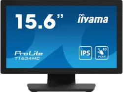 IIYAMA ProLite T1634MC-B1S 15,6 Zoll Monitor, Full-HD, 25 ms Reaktionszeit, 450 cd/m², 60 Hz, Schwarz