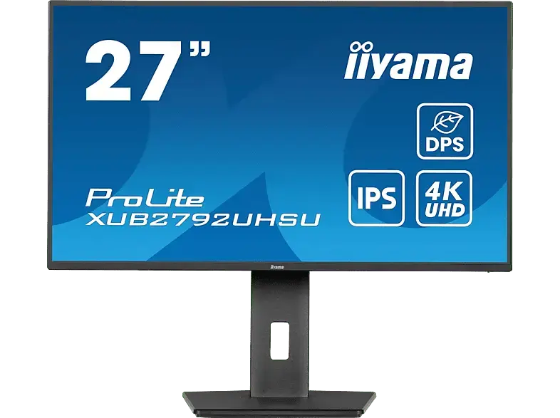 IIYAMA ProLite XUB2792UHSU-B6 27 Zoll Monitor, UHD 4K, 4 ms Reaktionszeit, 350 cd/m², 60 Hz, Schwarz