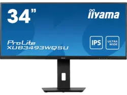 IIYAMA ProLite XUB3493WQSU-B5 34 Zoll Monitor for Business, UWQHD, 4 ms Reaktionszeit, 400 cd/m², 75 Hz, Schwarz