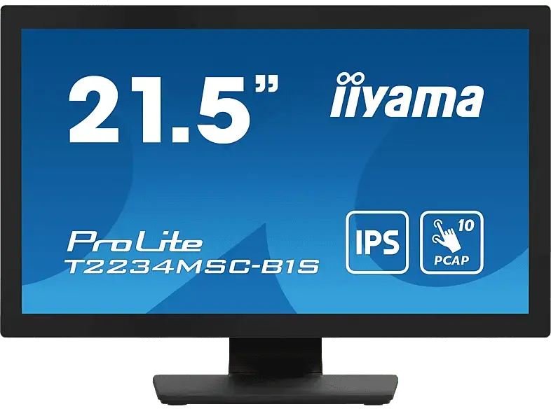 IIYAMA ProLite T2234MSC-B1S 21,5 Zoll Monitor for Business, Full-HD, 8 ms Reaktionszeit, 350 cd/m², 60 Hz, Schwarz