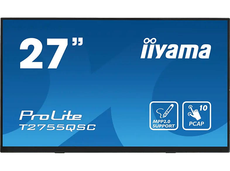 IIYAMA ProLite T2755QSC-B1 27 Zoll Monitor, QHD, 5 ms Reaktionszeit, 400 cd/m², 75 Hz, Schwarz