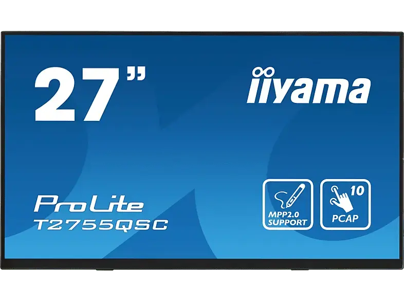 IIYAMA ProLite T2755QSC-B1 27 Zoll Monitor, QHD, 5 ms Reaktionszeit, 400 cd/m², 75 Hz, Schwarz