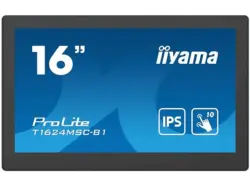 IIYAMA T1624MSC-B1 15,5 Zoll Monitor, Full-HD, 25 s Reaktionszeit, 385 cd/m², 60 Hz, Schwarz