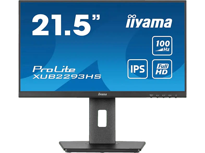 IIYAMA ProLite XUB2293HS-B6 21,5 Zoll Business Monitor, Full-HD, 1 ms Reaktionszeit, 300 cd/m², 100 Hz, Schwarz