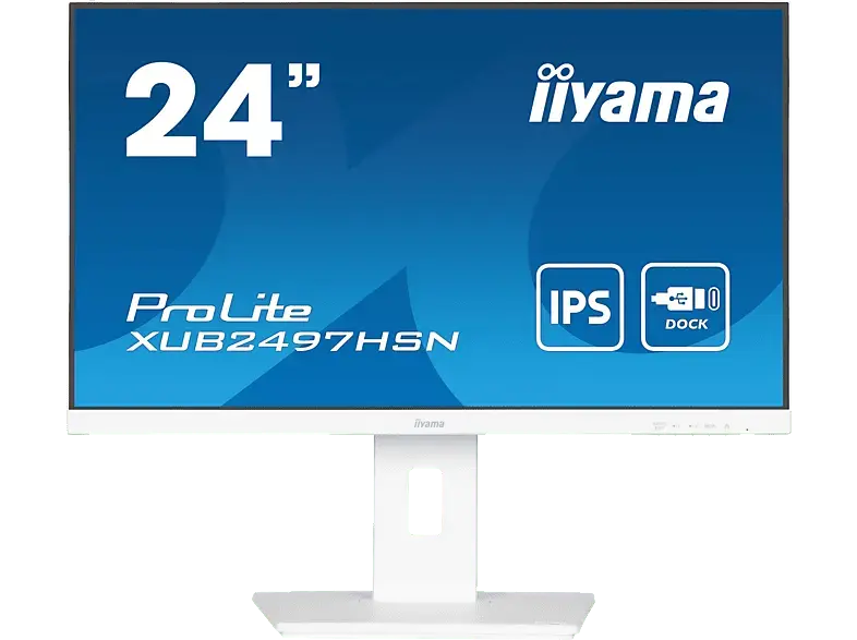 IIYAMA ProLite XUB2497HSN-W2 23,8 Zoll Monitor, Full-HD, 1 ms Reaktionszeit, 300 cd/m², 100 Hz, Weiß