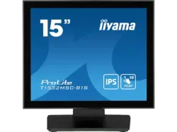 IIYAMA ProLite T1532MSC-B1S 15 Zoll Monitor, XGA, 8 ms Reaktionszeit, 350 cd/m², 60 Hz, Schwarz