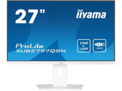 IIYAMA ProLite XUB2797QSN-W2 27 Zoll Monitor, QHD, 1 ms Reaktionszeit, 300 cd/m², 100 Hz, Weiß