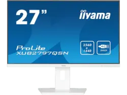 IIYAMA ProLite XUB2797QSN-W2 27 Zoll Monitor, QHD, 1 ms Reaktionszeit, 300 cd/m², 100 Hz, Weiß