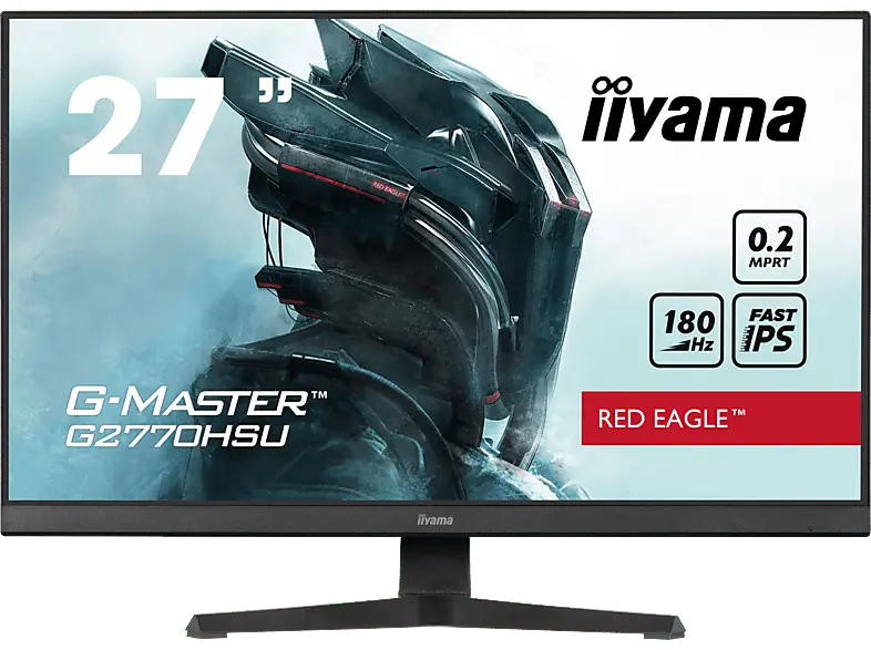 IIYAMA G-Master G2770HSU-B6 27 Zoll Monitor, Full-HD, 0,2 ms Reaktionszeit, 300 cd/m², 180 Hz, Schwarz