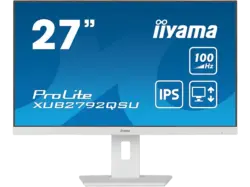 IIYAMA ProLite XUB2792QSU-W6 27 Zoll Monitor, QHD, 0,4 ms Reaktionszeit, 250 cd/m², 100 Hz, Weiß