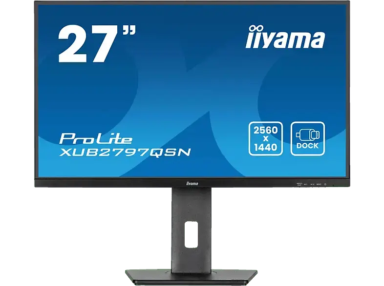 IIYAMA ProLite XUB2797QSN-B2 27 Zoll Business Monitor, QHD, 1 ms Reaktionszeit, 300 cd/m², 100 Hz, Schwarz