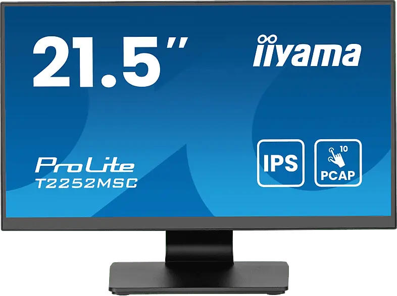 IIYAMA ProLite T2252MSC-B2AG 21,5 Zoll Monitor, Full-HD, 5 ms Reaktionszeit, 250 cd/m², 60 Hz, Schwarz