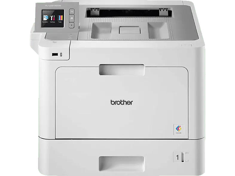 BROther HL-L9310CDW, A4, 31 S./Min, Farblaser, NFC, Duplex, WLAN/Ethernet, 6.8cm Touch Farbdisplay, Weiß/Grau; Laserdrucker