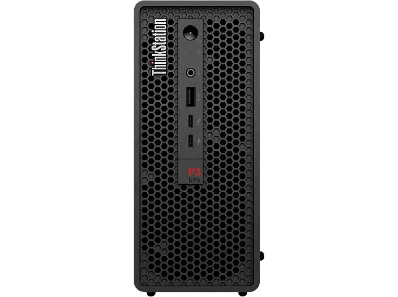 LENOVO ThinkStation P3 Ultra SFF Desktop PC, Intel® Core™ i9-14900K Prozessor, 64 GB RAM, 1000 SSD, UHD 770, Windows 11 Pro, Schwarz