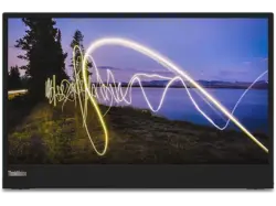 LENOVO Monitor ThinkVision M15, 15.6 Zoll, FHD, 60Hz, 6ms, IPS, Raven Black 15,6 Zoll Monitor, Full-HD, 6 ms Reaktionszeit, 250 cd/m², 60 Hz,