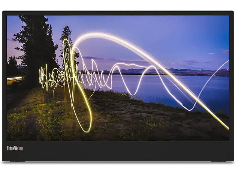 LENOVO Monitor ThinkVision M15, 15.6 Zoll, FHD, 60Hz, 6ms, IPS, Raven Black 15,6 Zoll Monitor, Full-HD, 6 ms Reaktionszeit, 250 cd/m², 60 Hz,