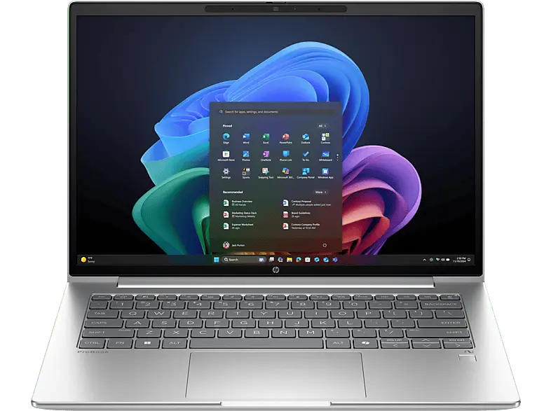HP ProBook 4 G1q Notebook for Business 14 Zoll, WUXGA, Qualcomm® Snapdragon® X (X1-26-100) Prozessor, 32 GB RAM, 512 SSD, Windows 11 Pro, Adreno™ Onboard Graphics, Pike Silver