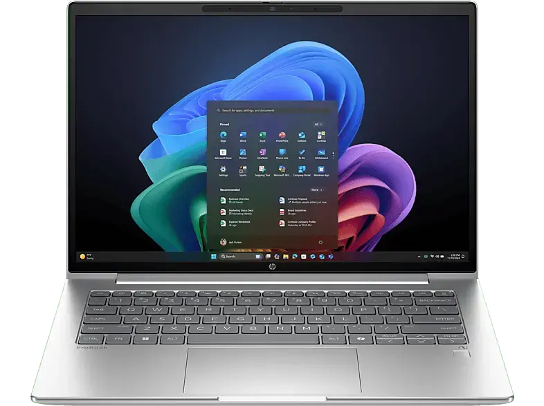 HP ProBook 4 G1q Notebook for Business 14 Zoll, WUXGA, Qualcomm® Snapdragon® X (X1-26-100) Prozessor, 32 GB RAM, 512 SSD, Windows 11 Pro, Adreno™ Onboard Graphics, Pike Silver