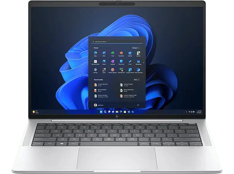 HP EliteBook 1040 G11 Notebook for Business 14 Zoll, WUXGA, Intel® Core™ Ultra 5 Prozessor 125H, 16 GB RAM, 512 SSD, Windows 11 Pro, Arc™ Onboard Graphics, Glacier Silver