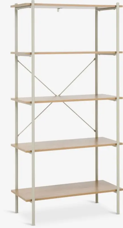 JYSK Etajeră VANDBORG 5 rafturi stejar natur/bej