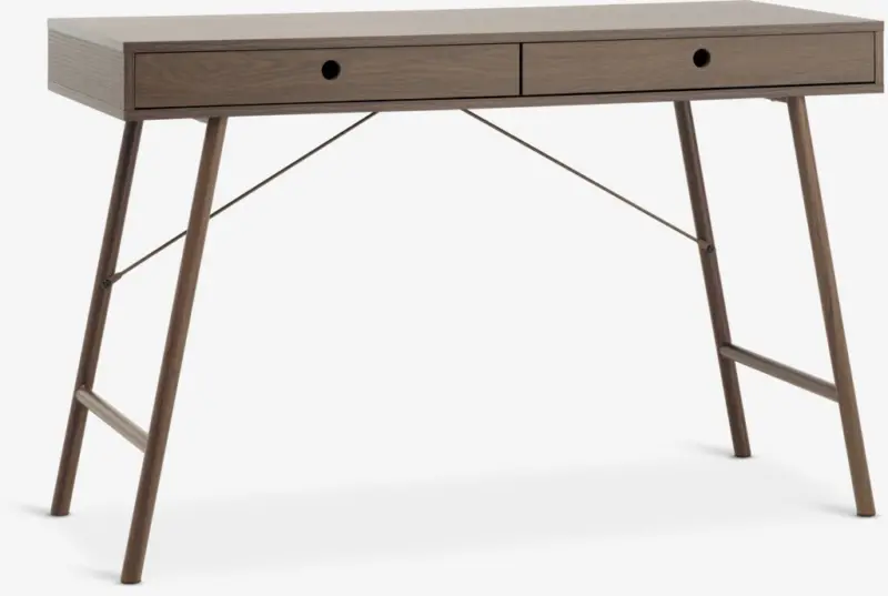 JYSK Birou LINDVED 48x120 2 sertare stejar &icirc;nchis