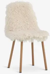 JYSK Scaun JONSTRUP imitație blană alb/stejar