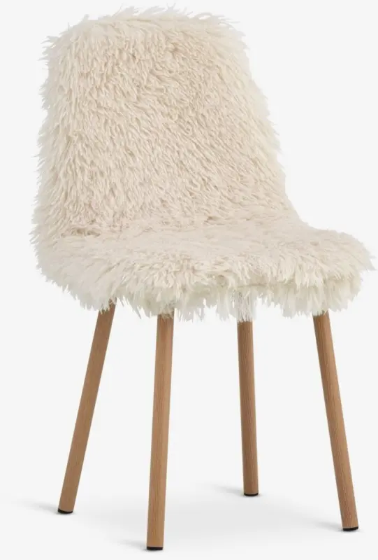 JYSK Scaun JONSTRUP imitație blană alb/stejar