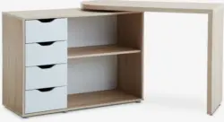 JYSK Birou LANGAGER 41-107x107-165 stejar deschis