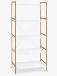 JYSK Etajeră BROBY 5 rafturi lată bambus/alb