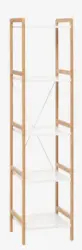 JYSK Etajeră BROBY 5 raft. îngustă bambus/alb