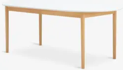 JYSK Masă MARSTRAND 100x200/280 alb/natur