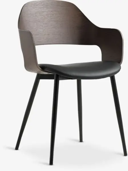 JYSK Scaun HVIDOVRE stejar &icirc;nchis/negru