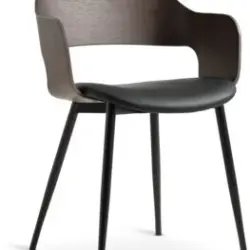 JYSK Scaun HVIDOVRE stejar închis/negru