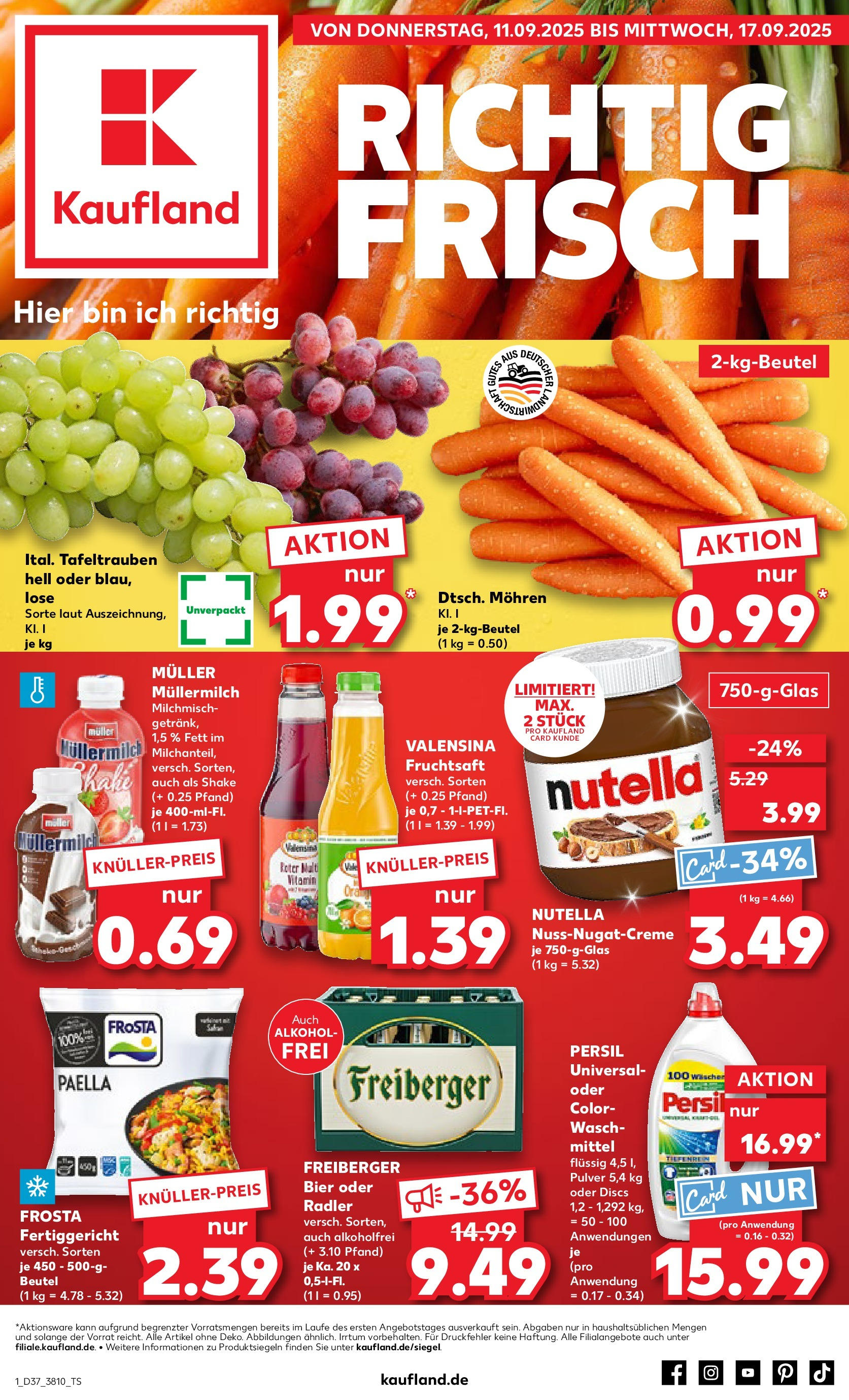 Prospekt Kaufland ab 10.09.2025 » Angebote Online zum Blättern | Seite: 1 | Produkte: Bier, Mohren, Radler, Fruchtsaft
