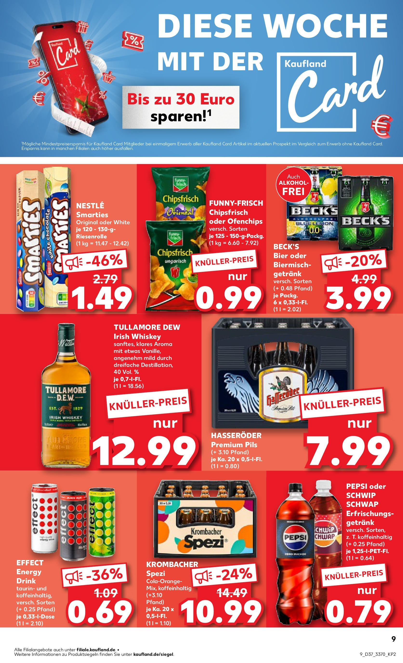 Prospekt Kaufland ab 10.09.2025 » Angebote Online zum Blättern | Seite: 9 | Produkte: Energy, Smarties, Pils, Hasseröder