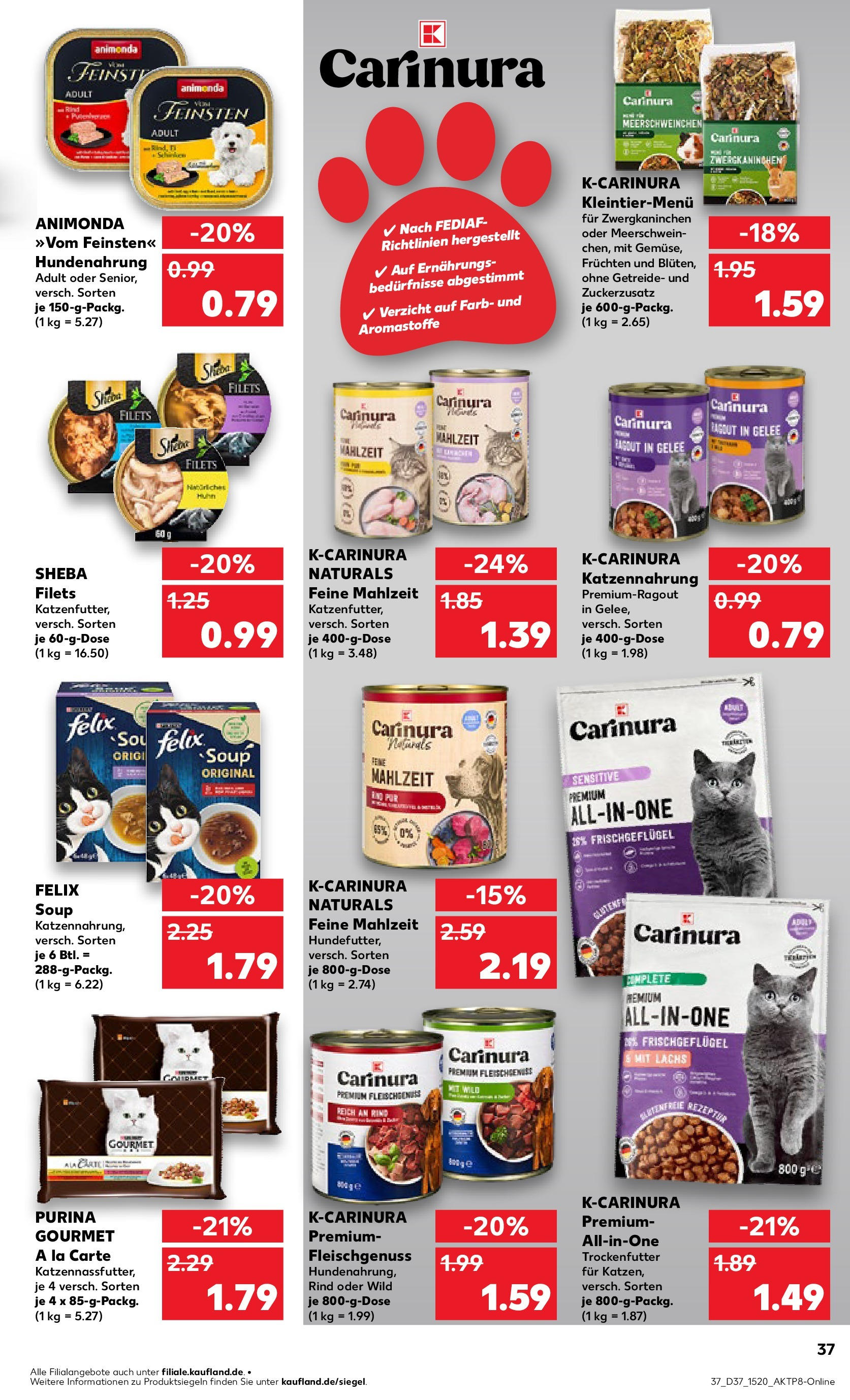 Prospekt Kaufland ab 10.09.2025 » Angebote Online zum Blättern | Seite: 37 | Produkte: Sheba, Lachs, Schinken, Getreide