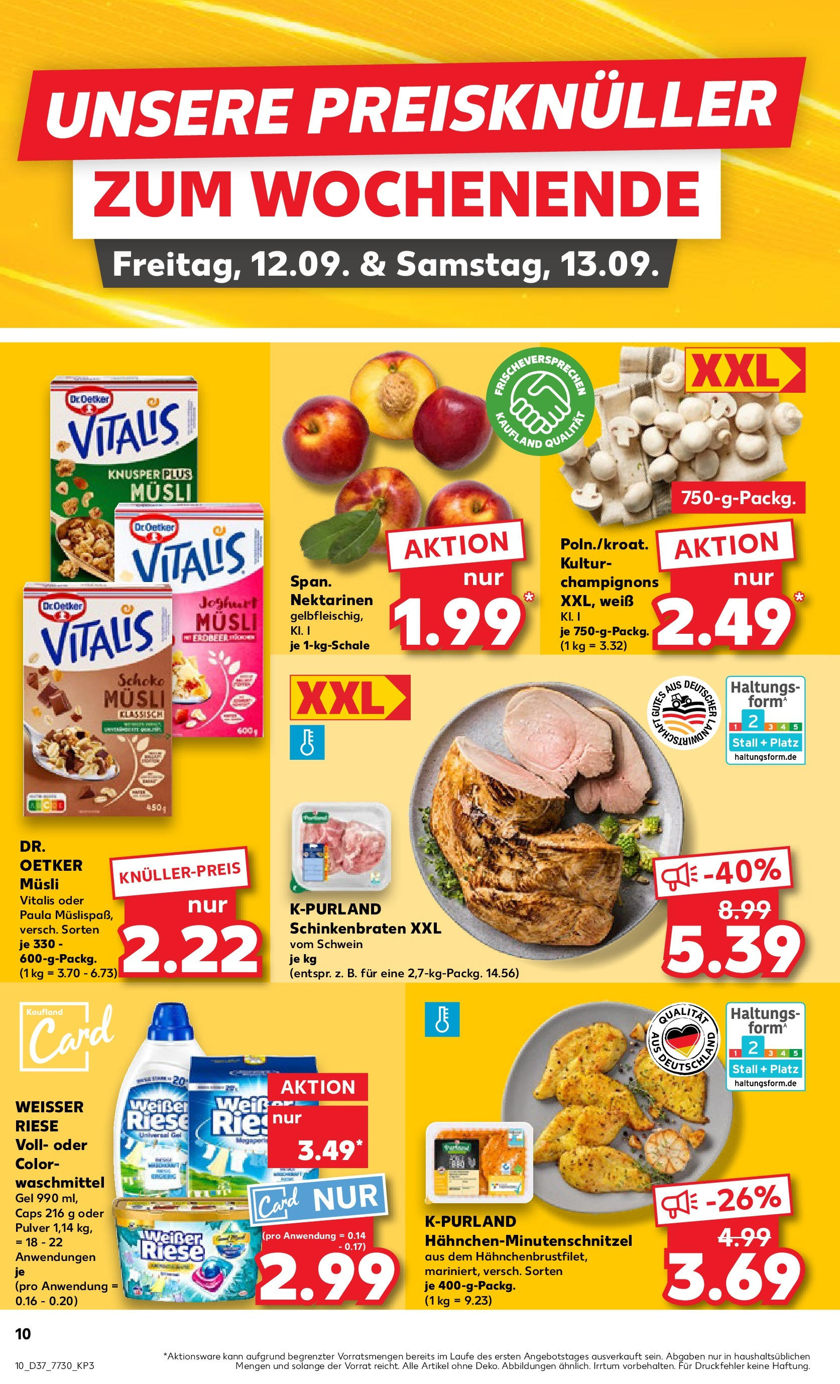 Prospekt Kaufland ab 10.09.2025 » Angebote und Werbung Online | Seite: 10 | Produkte: Musli, Nektarinen, Champignons, Waschmittel Prospekt Kaufland ab 10.09.2025 » Angebote Online zum Blättern | Seite: 10 | Produkte: Musli, Nektarinen, Champignons, Waschmittel
