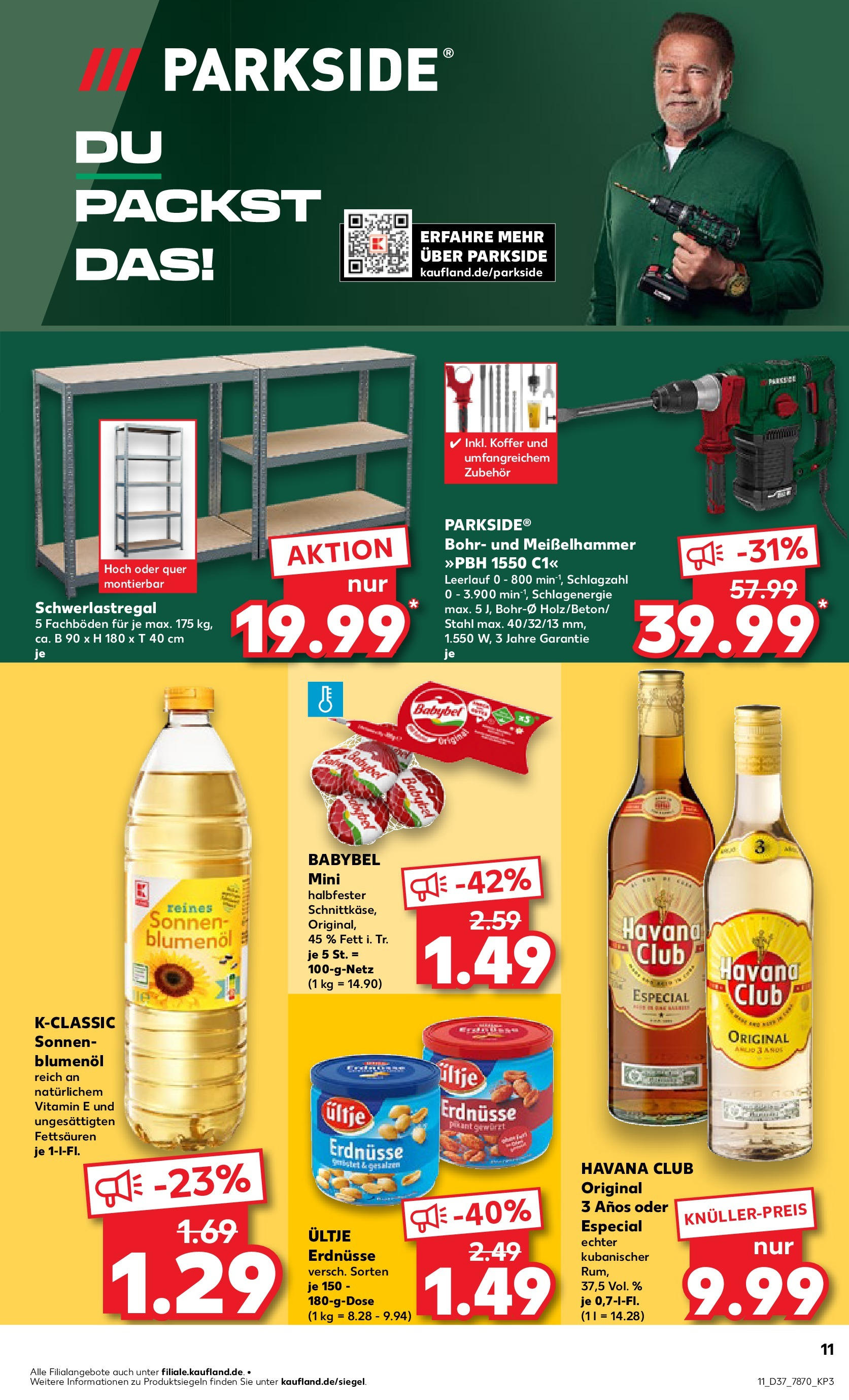 Prospekt Kaufland ab 10.09.2025 » Angebote und Werbung Online | Seite: 11 | Produkte: Havana club, Rum, Babybel, Koffer Prospekt Kaufland ab 10.09.2025 » Angebote Online zum Blättern | Seite: 11 | Produkte: Havana club, Rum, Babybel, Koffer